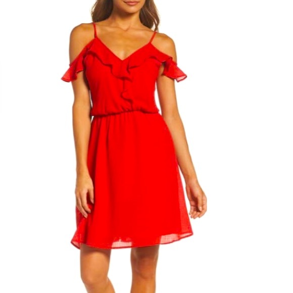 Cold Should Ruffle Wrap Dress - Picture 1 of 10